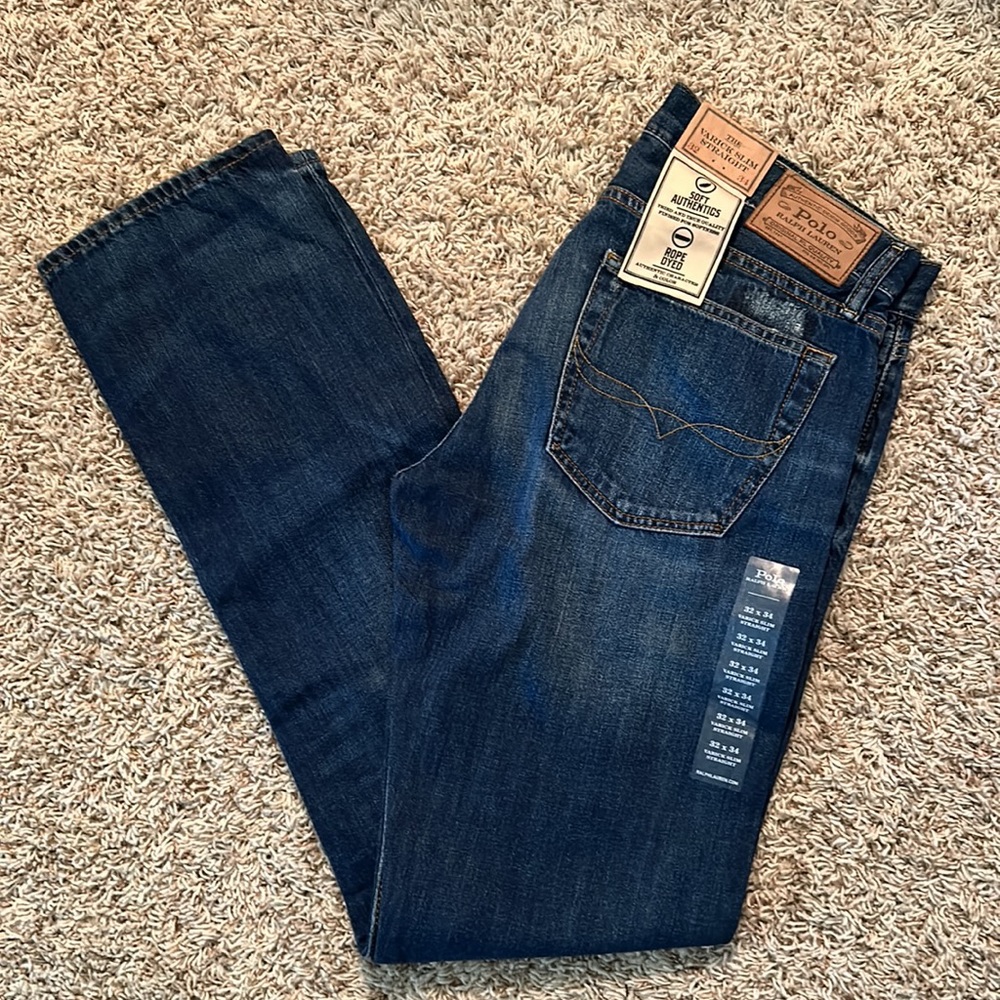 Polo Ralph Lauren-The Varick Slim Straight- Size 32/34 - Picture 1 of 7